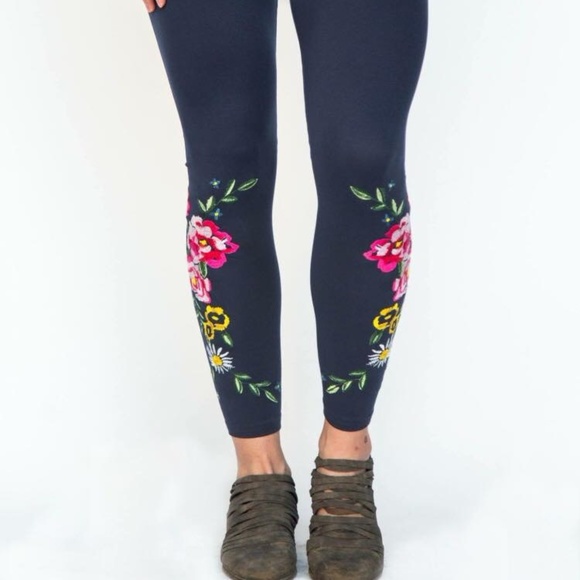 Agnes & Dora Pants - EMBROIDERED LEGGINGS, VINTAGE NAVY